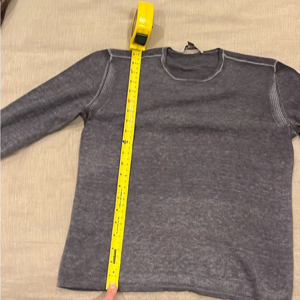 John Varvatos silk & cashmere Pete Crewneck Sweater gray